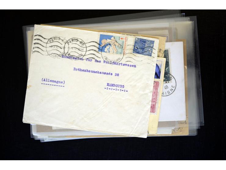 1854/1954 (ca.), etwa 80 Briefe, Karten und frankierte Zeitungen, dabei Flugpost, Krimkrieg, etc.