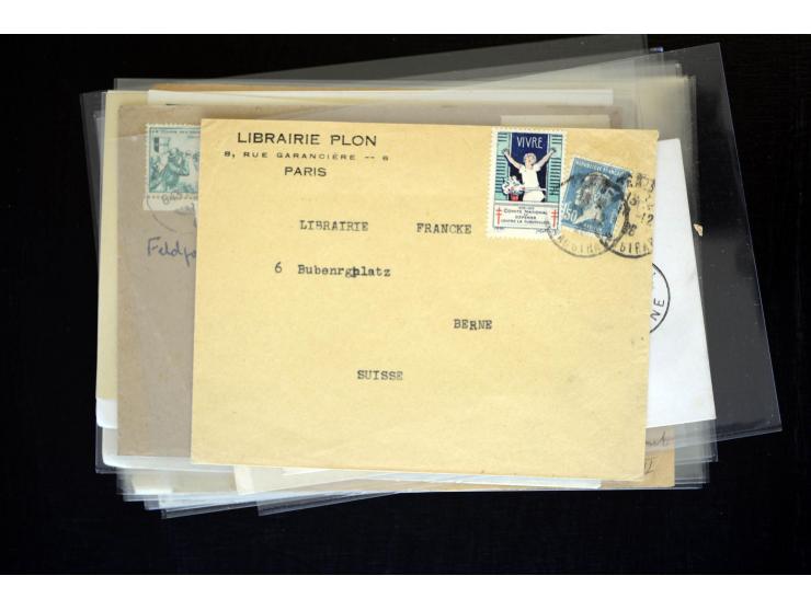 1854/1954 (ca.), etwa 80 Briefe, Karten und frankierte Zeitungen, dabei Flugpost, Krimkrieg, etc.