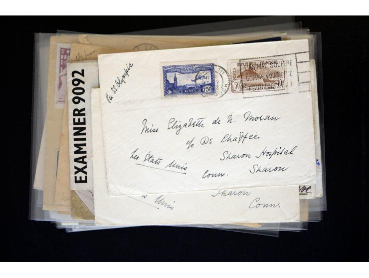 1854/1954 (ca.), etwa 80 Briefe, Karten und frankierte Zeitungen, dabei Flugpost, Krimkrieg, etc.