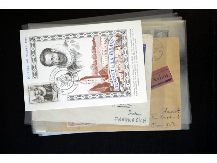 1854/1954 (ca.), etwa 80 Briefe, Karten und frankierte Zeitungen, dabei Flugpost, Krimkrieg, etc.