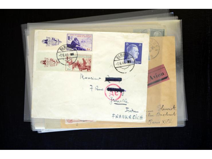 1854/1954 (ca.), etwa 80 Briefe, Karten und frankierte Zeitungen, dabei Flugpost, Krimkrieg, etc.