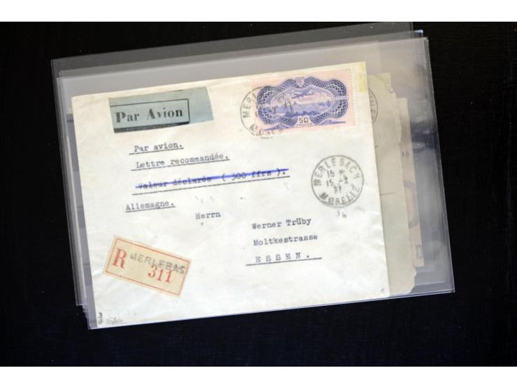 1854/1954 (ca.), etwa 80 Briefe, Karten und frankierte Zeitungen, dabei Flugpost, Krimkrieg, etc.