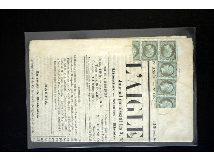 1854/1954 (ca.), etwa 80 Briefe, Karten und frankierte Zeitungen, dabei Flugpost, Krimkrieg, etc.