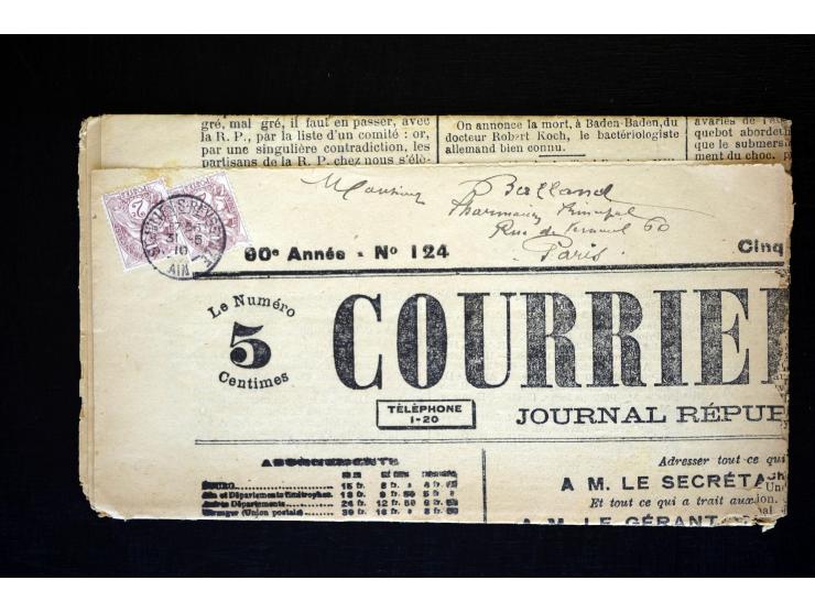 1854/1954 (ca.), etwa 80 Briefe, Karten und frankierte Zeitungen, dabei Flugpost, Krimkrieg, etc.