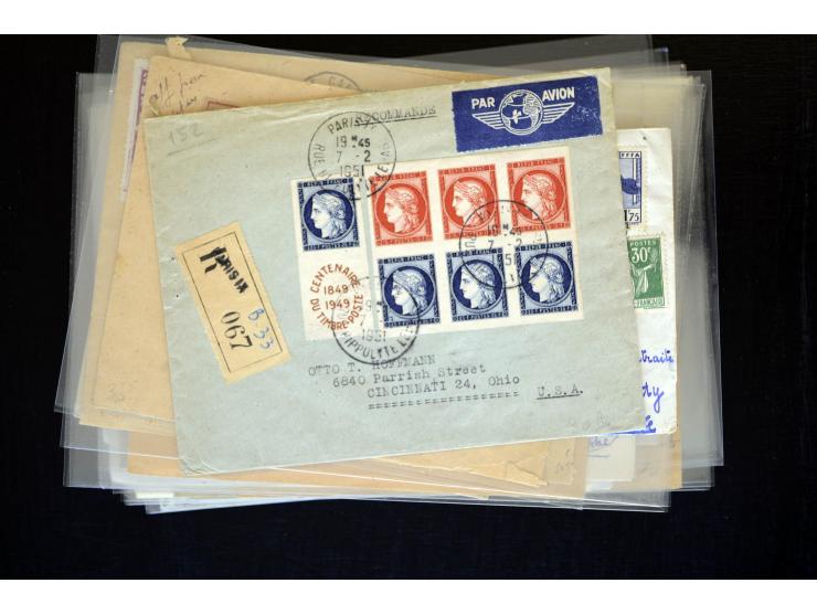 1854/1954 (ca.), etwa 80 Briefe, Karten und frankierte Zeitungen, dabei Flugpost, Krimkrieg, etc.
