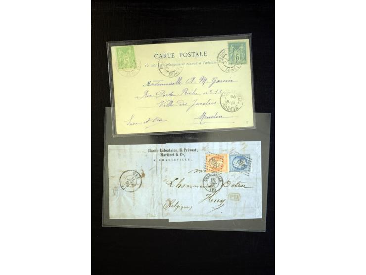 1860/1930 (ca.), Partie Briefe, Karten und 3 frankierte Zeitungen, meist vor 1880