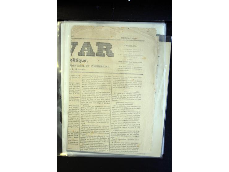 1860/1930 (ca.), Partie Briefe, Karten und 3 frankierte Zeitungen, meist vor 1880
