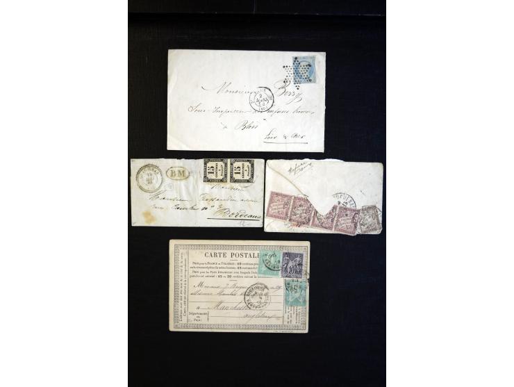 1860/1930 (ca.), Partie Briefe, Karten und 3 frankierte Zeitungen, meist vor 1880