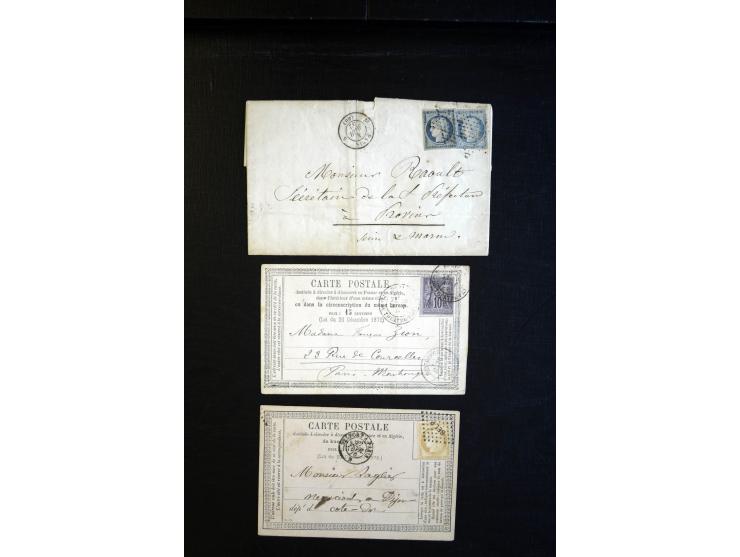 1860/1930 (ca.), Partie Briefe, Karten und 3 frankierte Zeitungen, meist vor 1880