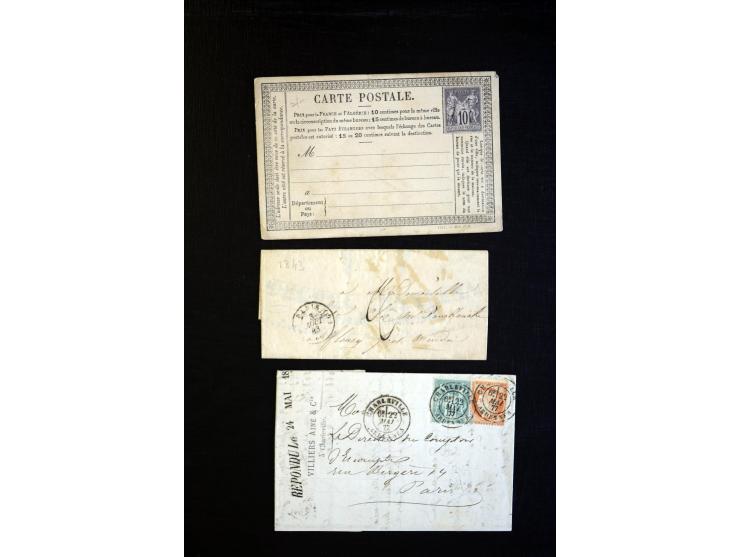 1860/1930 (ca.), Partie Briefe, Karten und 3 frankierte Zeitungen, meist vor 1880