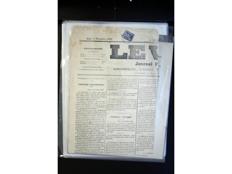 1860/1930 (ca.), Partie Briefe, Karten und 3 frankierte Zeitungen, meist vor 1880