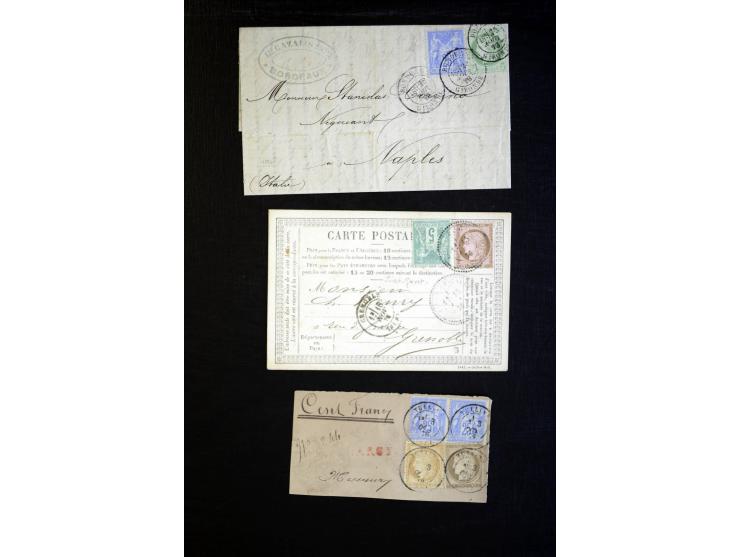 1860/1930 (ca.), Partie Briefe, Karten und 3 frankierte Zeitungen, meist vor 1880