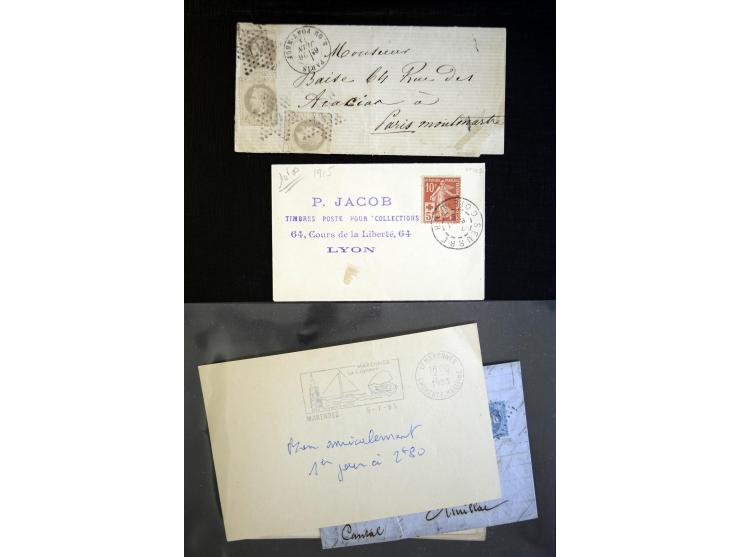 1860/1930 (ca.), Partie Briefe, Karten und 3 frankierte Zeitungen, meist vor 1880