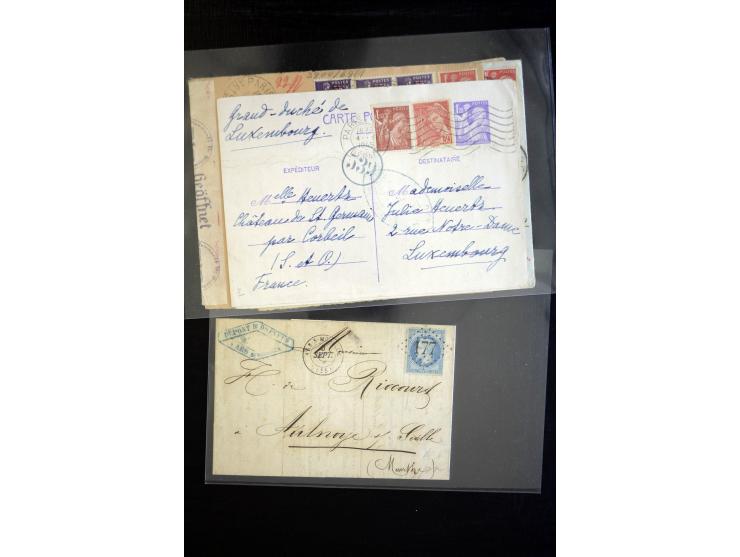 1860/1930 (ca.), Partie Briefe, Karten und 3 frankierte Zeitungen, meist vor 1880