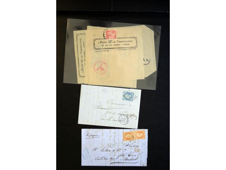1860/1930 (ca.), Partie Briefe, Karten und 3 frankierte Zeitungen, meist vor 1880