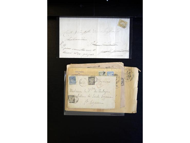1860/1930 (ca.), Partie Briefe, Karten und 3 frankierte Zeitungen, meist vor 1880