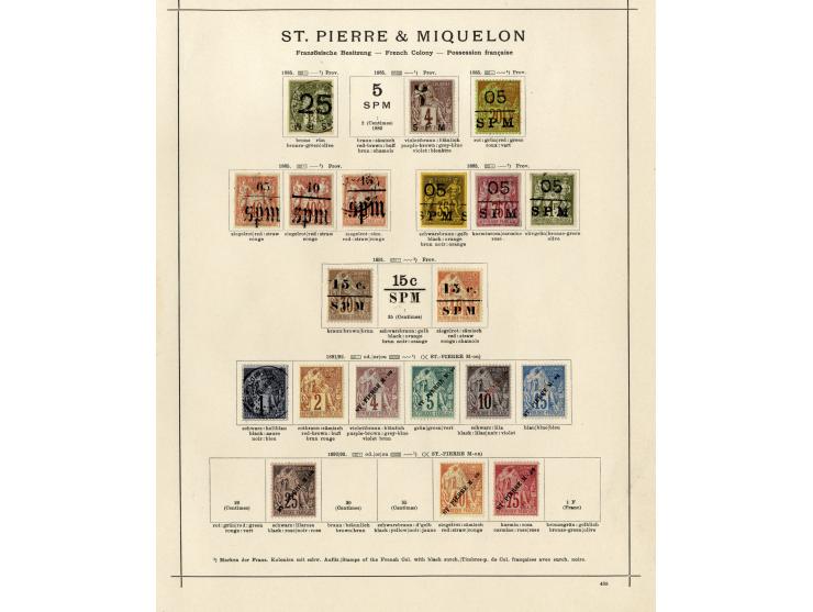 1885/1915 (ca.), ungebrauchte und gestempelte alte Sammlung mit vielen besseren Werten und kpl. Ausgaben, einiges etwas hafte