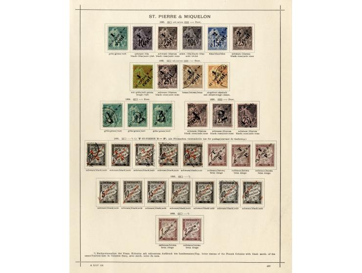1885/1915 (ca.), ungebrauchte und gestempelte alte Sammlung mit vielen besseren Werten und kpl. Ausgaben, einiges etwas hafte