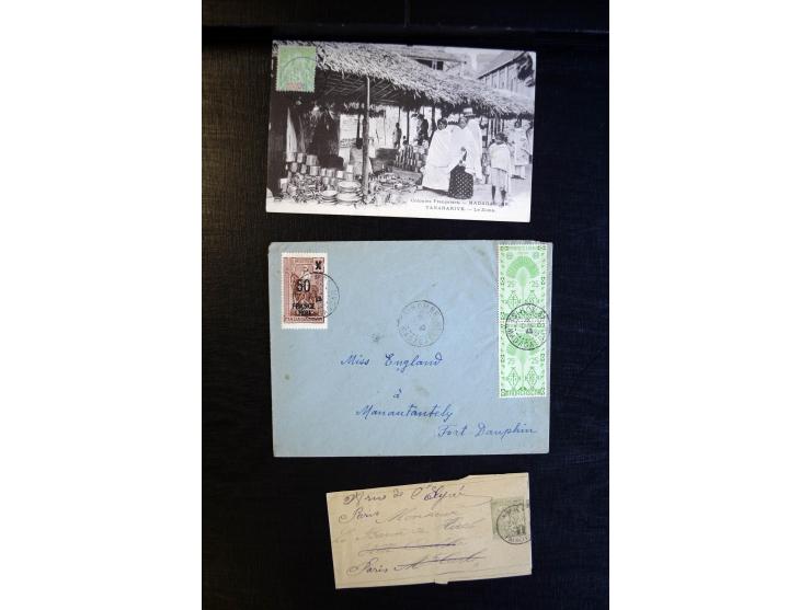 1888/1970 (ca.), einige hundert Briefe, Karten und Ganzsachen inkl. Monako mit vielen interessanten Frankaturen und Stempeln,