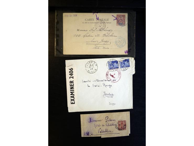 1888/1970 (ca.), einige hundert Briefe, Karten und Ganzsachen inkl. Monako mit vielen interessanten Frankaturen und Stempeln,