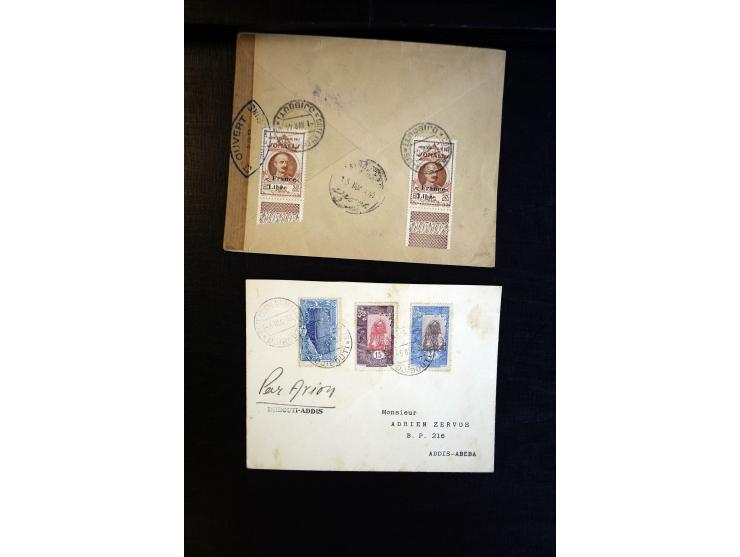 1888/1970 (ca.), einige hundert Briefe, Karten und Ganzsachen inkl. Monako mit vielen interessanten Frankaturen und Stempeln,