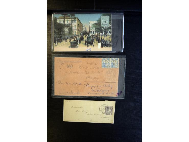 1888/1970 (ca.), einige hundert Briefe, Karten und Ganzsachen inkl. Monako mit vielen interessanten Frankaturen und Stempeln,