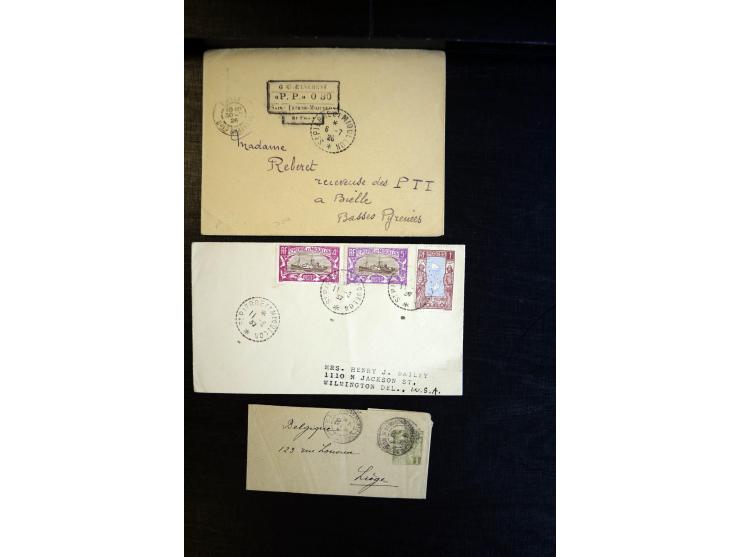 1888/1970 (ca.), einige hundert Briefe, Karten und Ganzsachen inkl. Monako mit vielen interessanten Frankaturen und Stempeln,