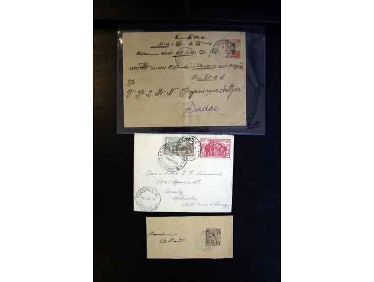 1888/1970 (ca.), einige hundert Briefe, Karten und Ganzsachen inkl. Monako mit vielen interessanten Frankaturen und Stempeln,