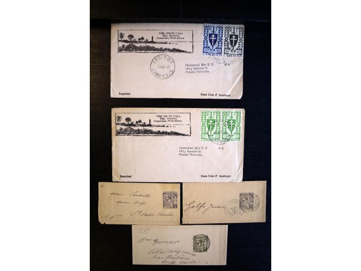 1888/1970 (ca.), einige hundert Briefe, Karten und Ganzsachen inkl. Monako mit vielen interessanten Frankaturen und Stempeln,