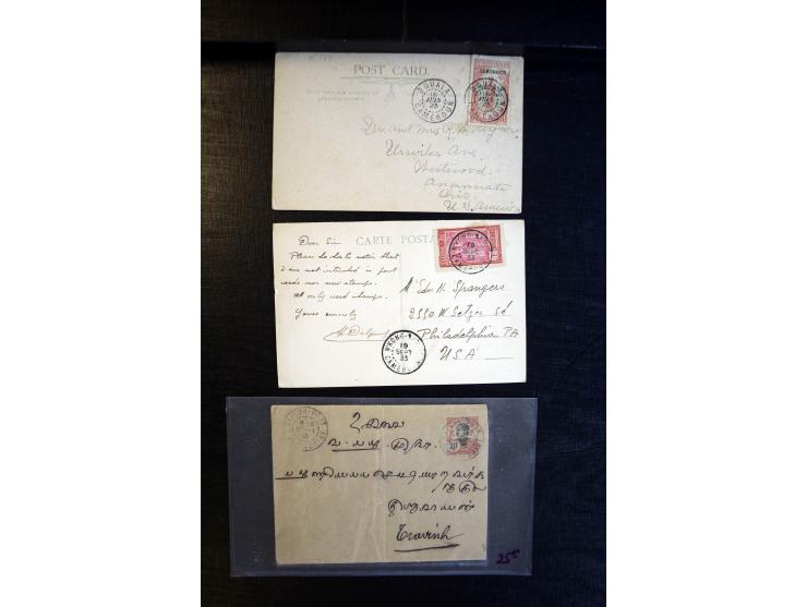 1888/1970 (ca.), einige hundert Briefe, Karten und Ganzsachen inkl. Monako mit vielen interessanten Frankaturen und Stempeln,