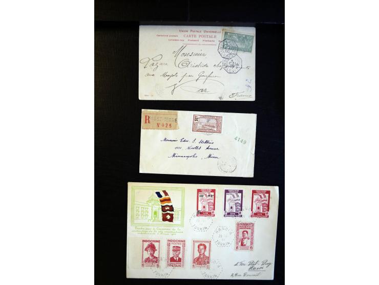 1888/1970 (ca.), einige hundert Briefe, Karten und Ganzsachen inkl. Monako mit vielen interessanten Frankaturen und Stempeln,