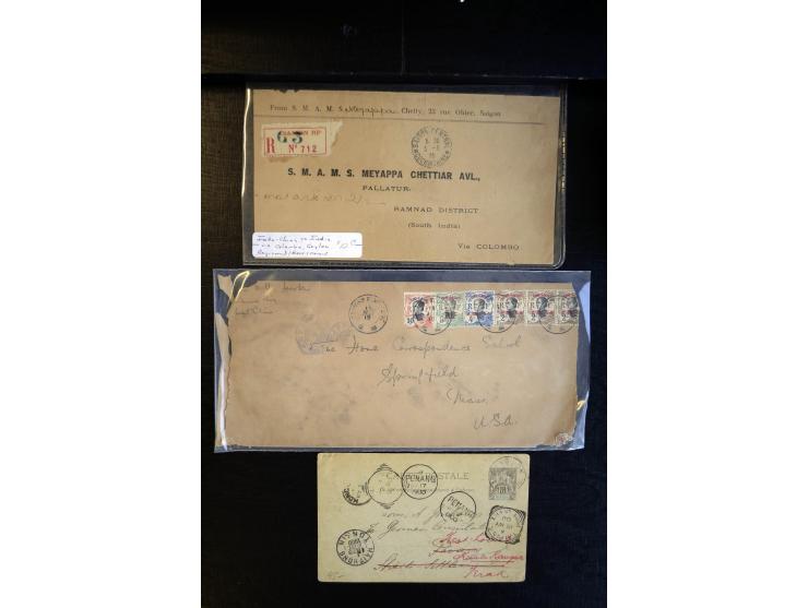 1888/1970 (ca.), einige hundert Briefe, Karten und Ganzsachen inkl. Monako mit vielen interessanten Frankaturen und Stempeln,