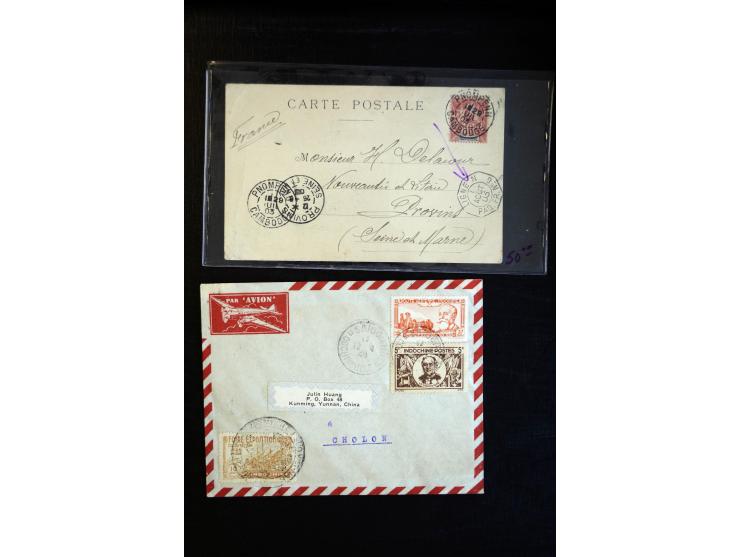 1888/1970 (ca.), einige hundert Briefe, Karten und Ganzsachen inkl. Monako mit vielen interessanten Frankaturen und Stempeln,