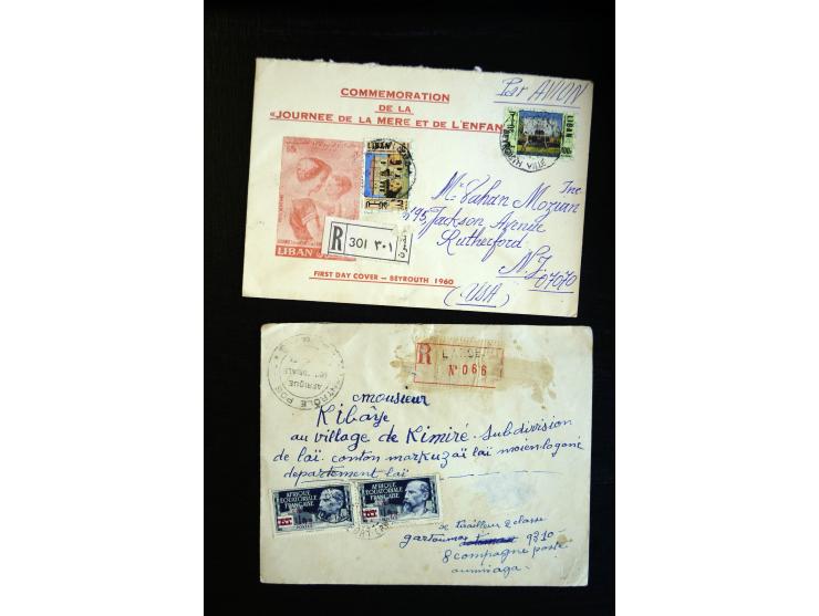 1888/1970 (ca.), einige hundert Briefe, Karten und Ganzsachen inkl. Monako mit vielen interessanten Frankaturen und Stempeln,