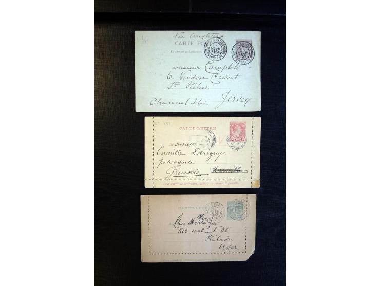 1888/1970 (ca.), einige hundert Briefe, Karten und Ganzsachen inkl. Monako mit vielen interessanten Frankaturen und Stempeln,