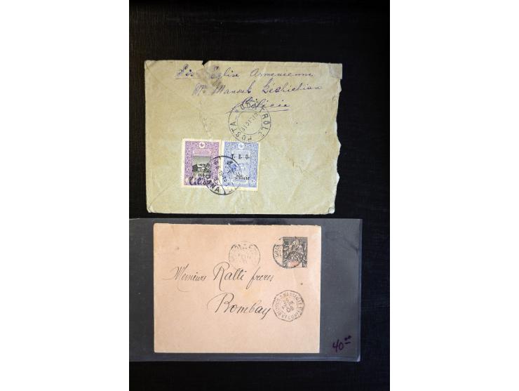 1888/1970 (ca.), einige hundert Briefe, Karten und Ganzsachen inkl. Monako mit vielen interessanten Frankaturen und Stempeln,