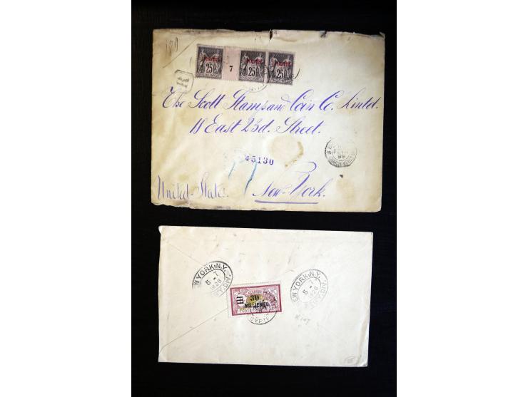 1888/1970 (ca.), einige hundert Briefe, Karten und Ganzsachen inkl. Monako mit vielen interessanten Frankaturen und Stempeln,
