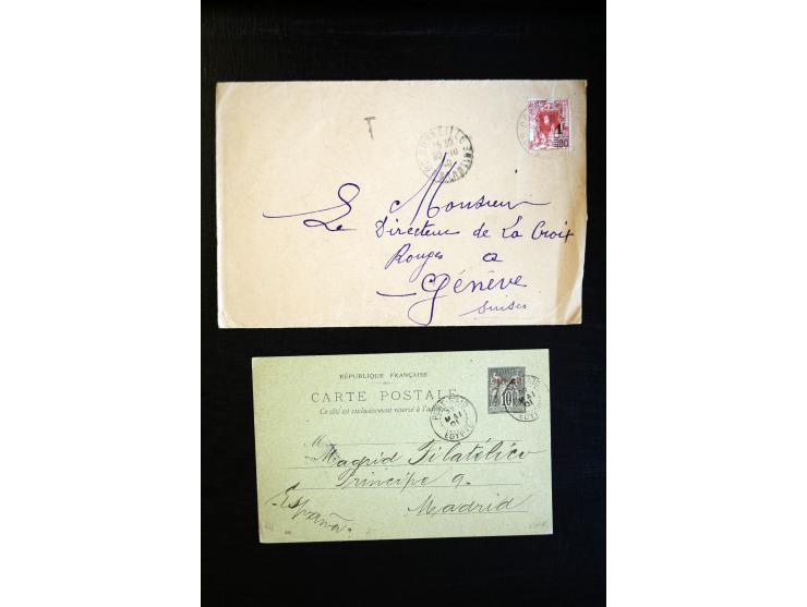 1888/1970 (ca.), einige hundert Briefe, Karten und Ganzsachen inkl. Monako mit vielen interessanten Frankaturen und Stempeln,