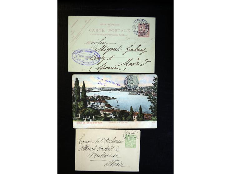 1888/1970 (ca.), einige hundert Briefe, Karten und Ganzsachen inkl. Monako mit vielen interessanten Frankaturen und Stempeln,