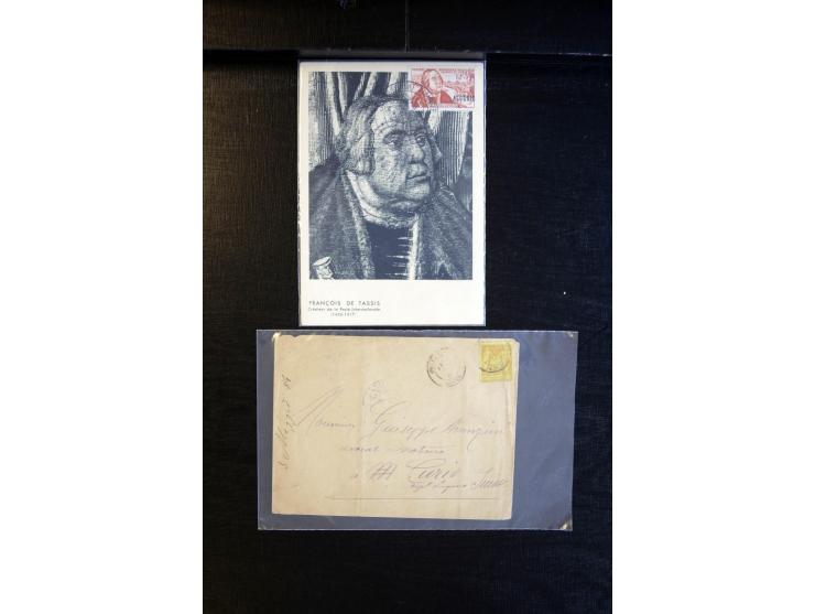 1888/1970 (ca.), einige hundert Briefe, Karten und Ganzsachen inkl. Monako mit vielen interessanten Frankaturen und Stempeln,