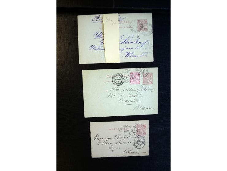 1888/1970 (ca.), einige hundert Briefe, Karten und Ganzsachen inkl. Monako mit vielen interessanten Frankaturen und Stempeln,