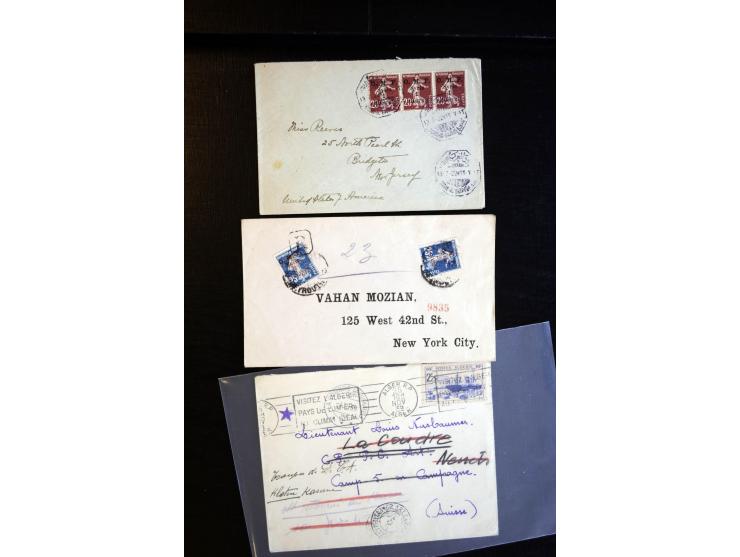 1888/1970 (ca.), einige hundert Briefe, Karten und Ganzsachen inkl. Monako mit vielen interessanten Frankaturen und Stempeln,