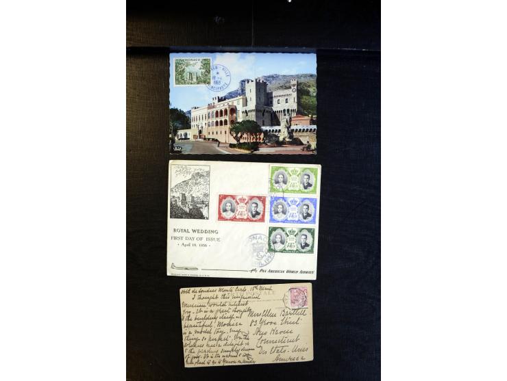 1888/1970 (ca.), einige hundert Briefe, Karten und Ganzsachen inkl. Monako mit vielen interessanten Frankaturen und Stempeln,