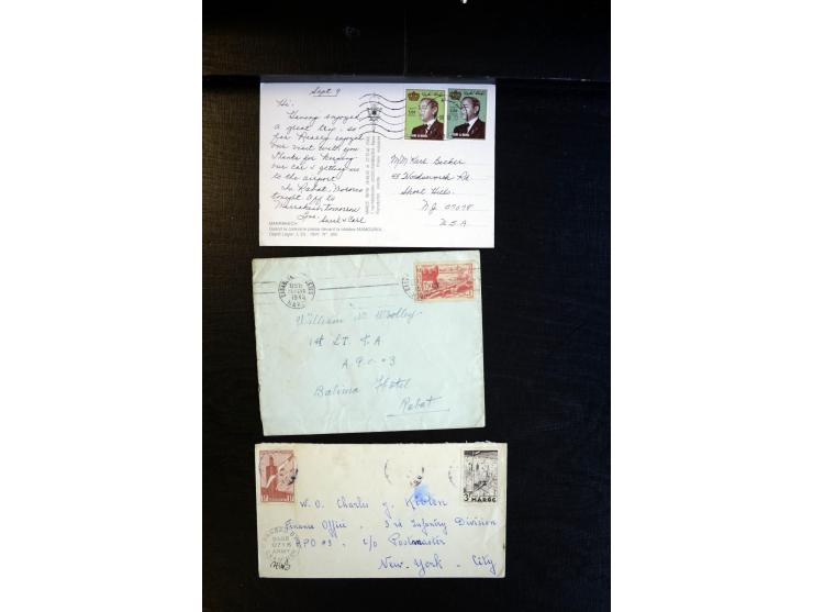 1888/1970 (ca.), einige hundert Briefe, Karten und Ganzsachen inkl. Monako mit vielen interessanten Frankaturen und Stempeln,