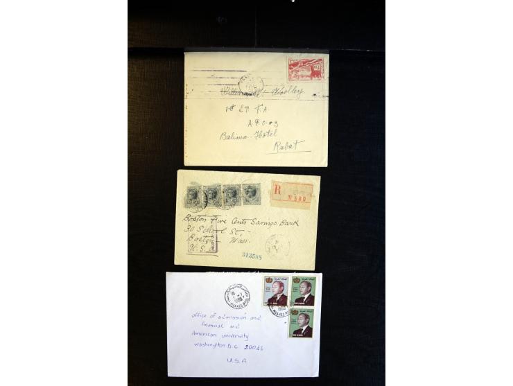 1888/1970 (ca.), einige hundert Briefe, Karten und Ganzsachen inkl. Monako mit vielen interessanten Frankaturen und Stempeln,
