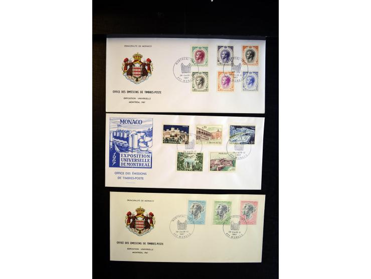 1888/1970 (ca.), einige hundert Briefe, Karten und Ganzsachen inkl. Monako mit vielen interessanten Frankaturen und Stempeln,