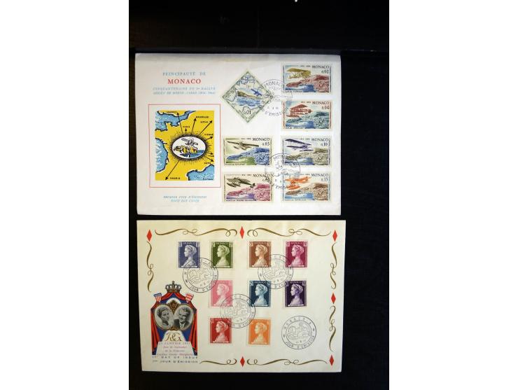 1888/1970 (ca.), einige hundert Briefe, Karten und Ganzsachen inkl. Monako mit vielen interessanten Frankaturen und Stempeln,