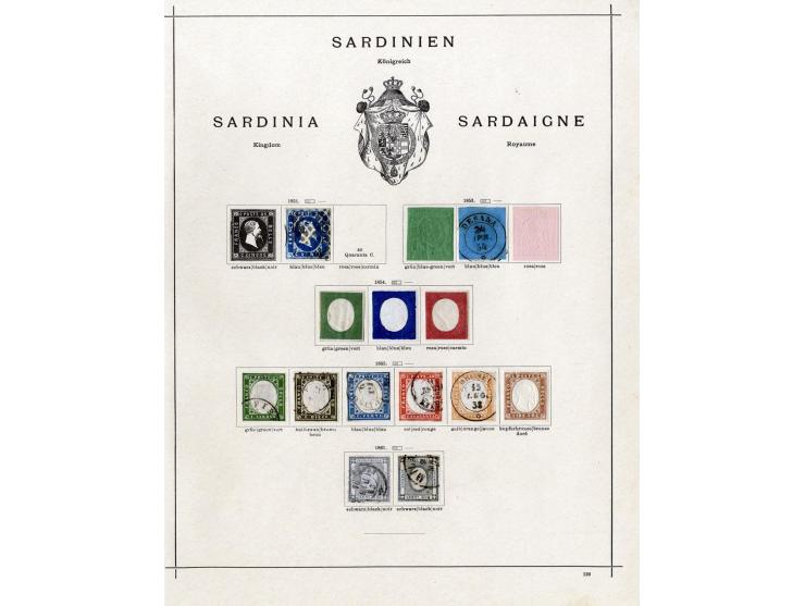 1850/1915 (ca.), ungebrauchte und gestempelte alte Sammlung mit Ital. Staaten und San Marino; einige fehlerhaft bzw. haftend