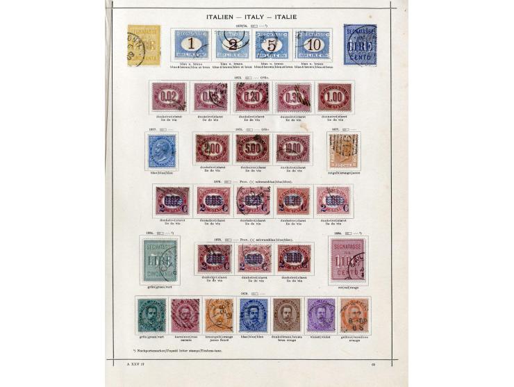1850/1915 (ca.), ungebrauchte und gestempelte alte Sammlung mit Ital. Staaten und San Marino; einige fehlerhaft bzw. haftend