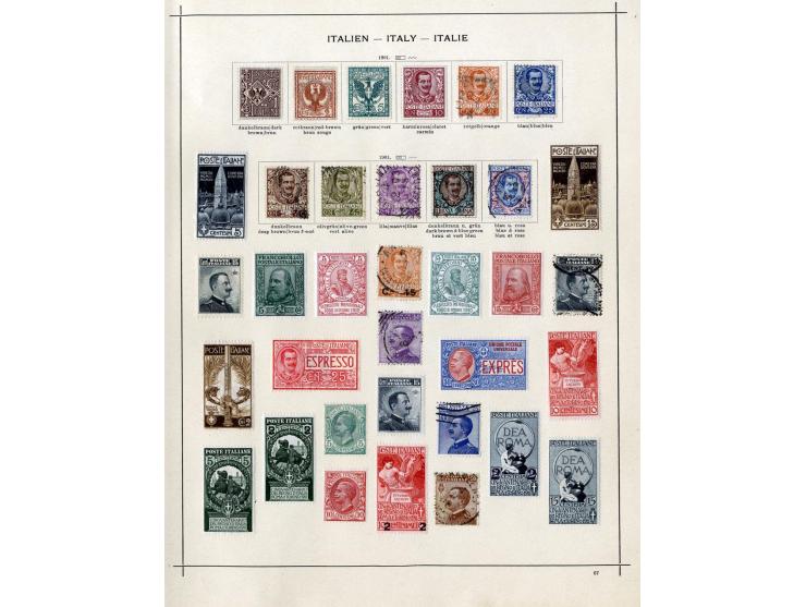 1850/1915 (ca.), ungebrauchte und gestempelte alte Sammlung mit Ital. Staaten und San Marino; einige fehlerhaft bzw. haftend